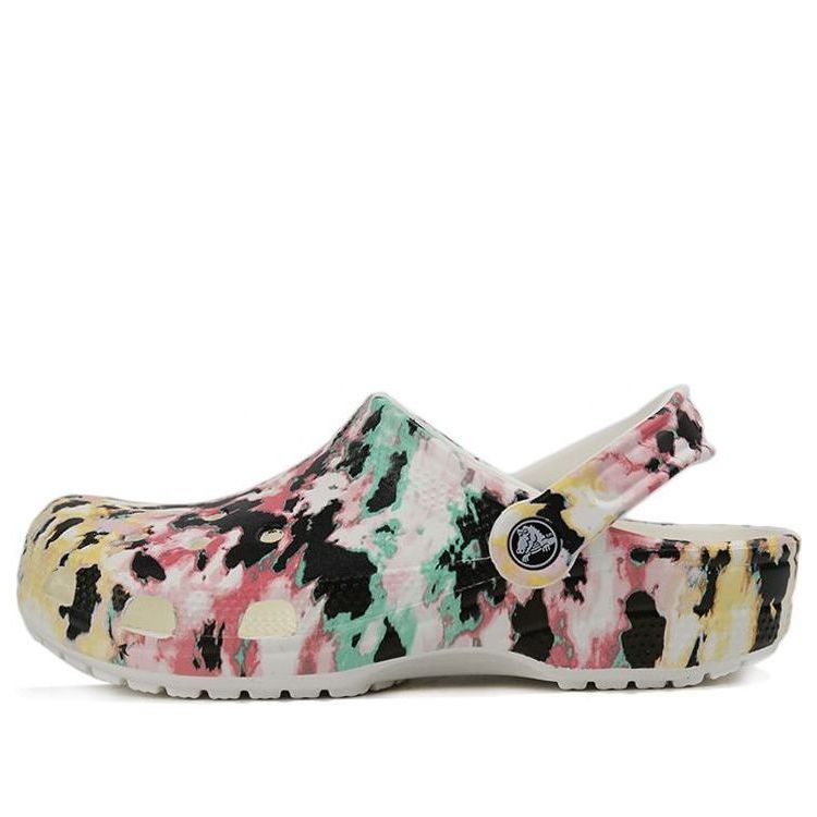 Crocs Classic Pattern Shoe Multi-Color Splicing Unisex 'Black Pink Green' 206479-928