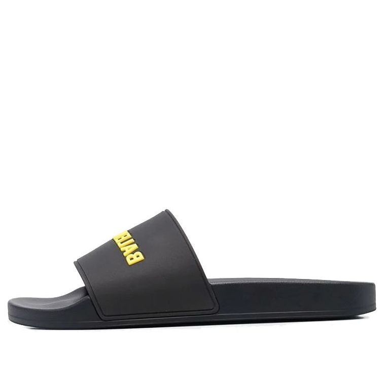 Balenciaga Pool Slides 'Black Yellow' 565826W1S801070