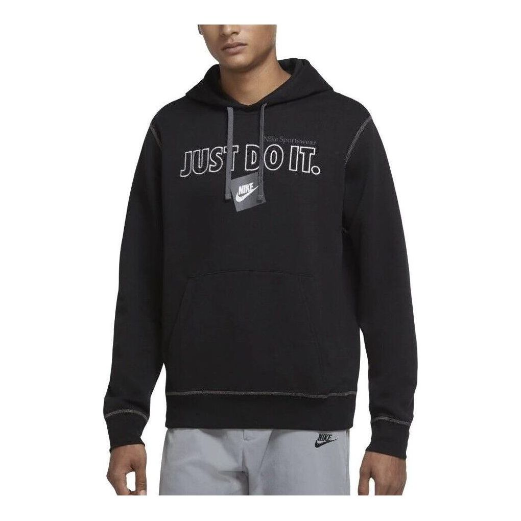 Nike Sportswear Just Do It Fleece Hoodie 'Black' DD6223-010