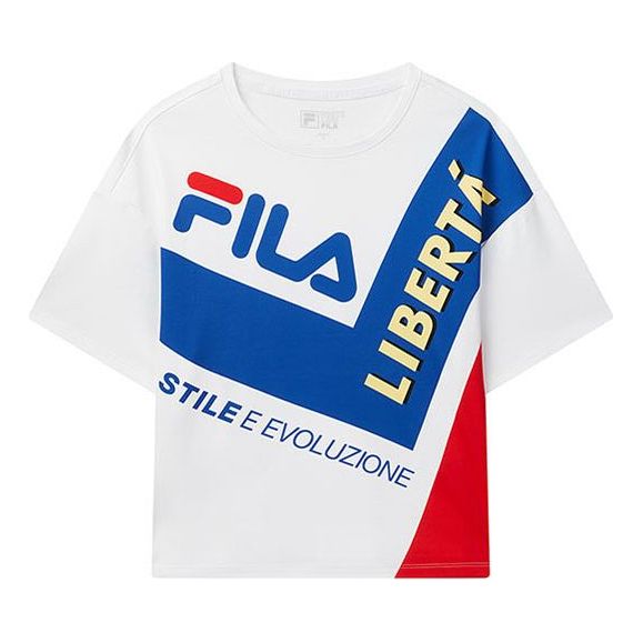 (WMNS) FILA Minimalistic Cozy Short Sleeve White F11W038115F