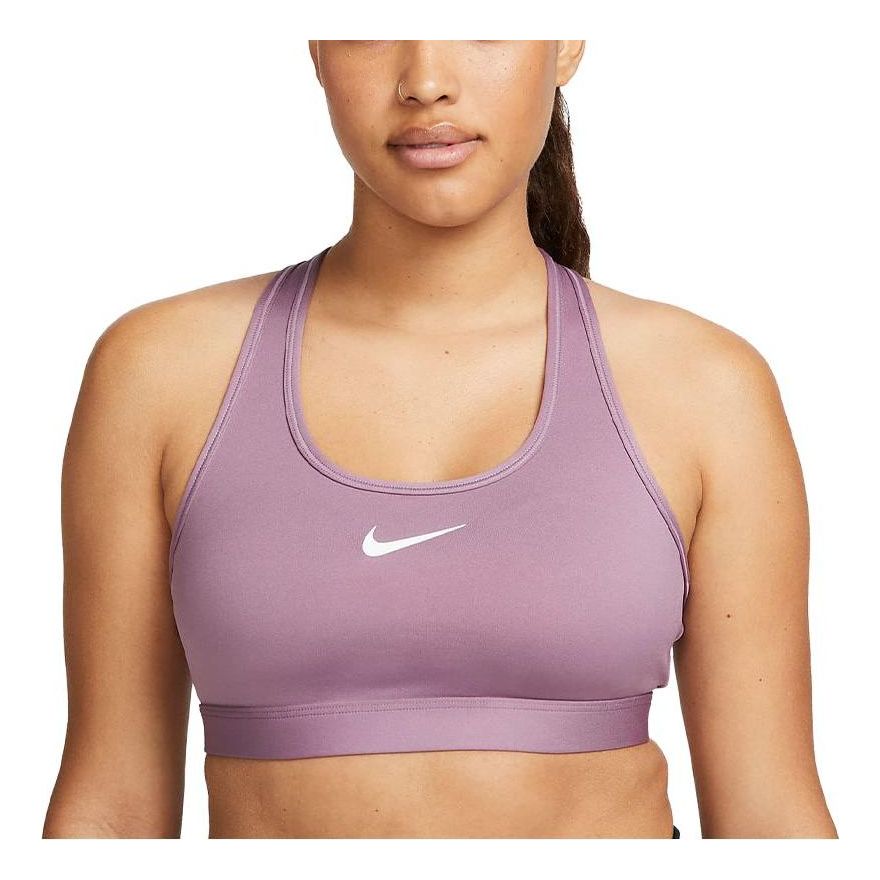 (WMNS) حمالة صدر رياضية مبطنة متوسطة الدعم من Nike Swoosh "Violet Dust" DX6822-536