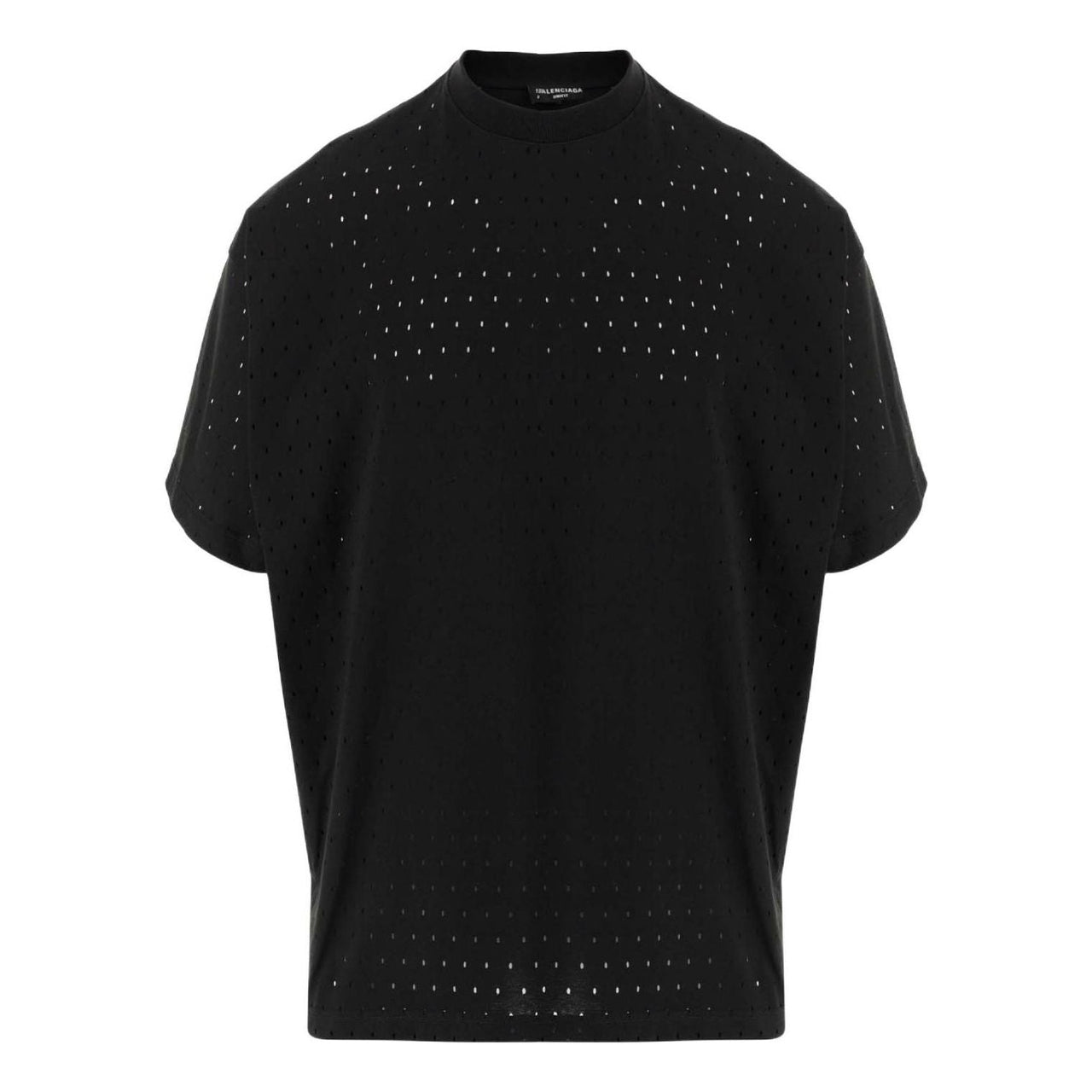 Balenciaga Mesh Crewneck Oversized T-shirt 'Black' 694576TMVD41000