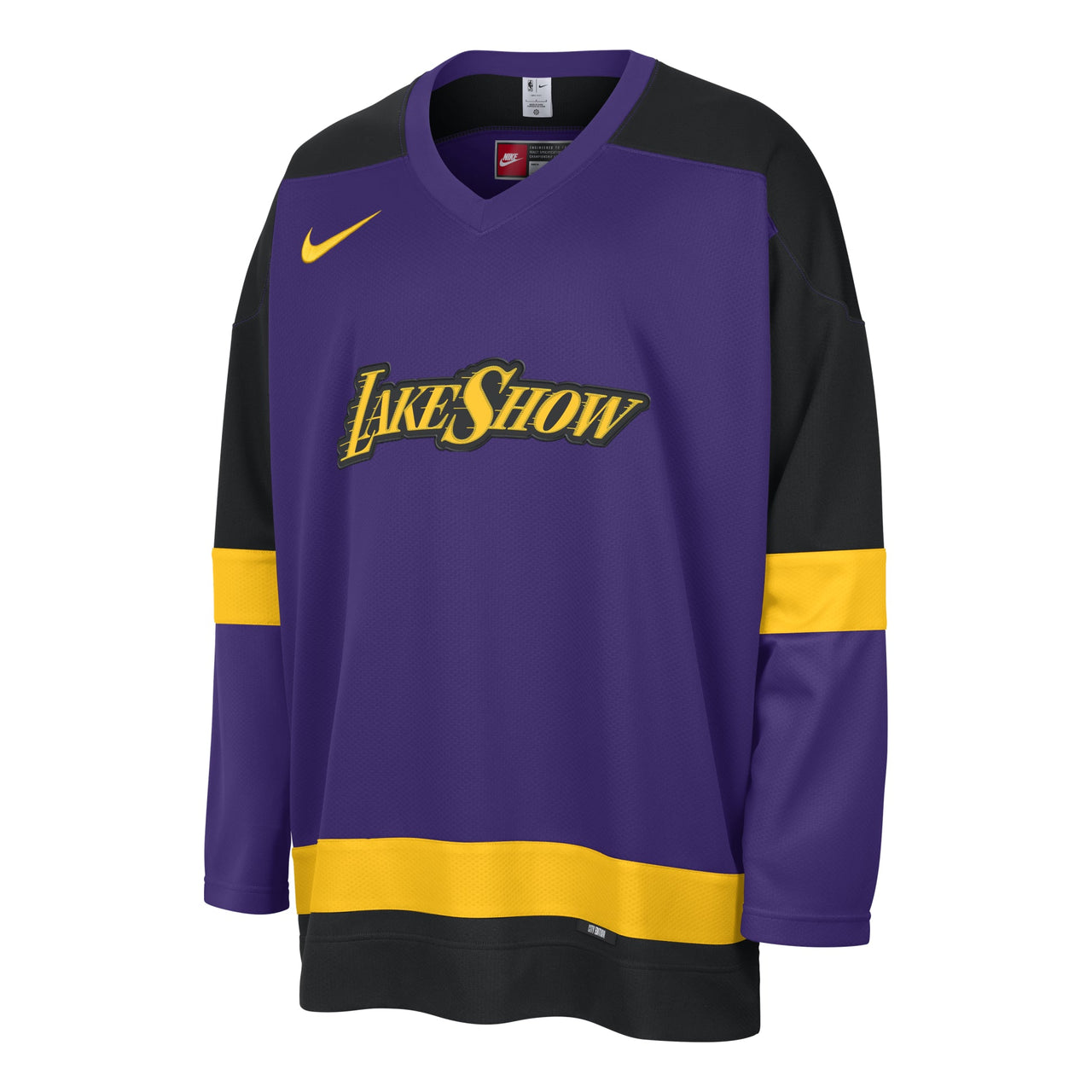 Air Jordan Los Angeles Lakers City Edition NBA Hockey Jersey Asia Sizing 'Field Purple Black Amarillo' FZ0350-504