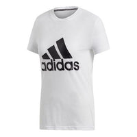 (WMNS) adidas Logo Alphabet Printing Sports Short Sleeve White DZ0013
