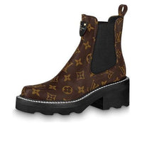 (WMNS) LOUIS VUITTON LV Beaubourg Ankle Boots 'Brown' 1A8QCI
