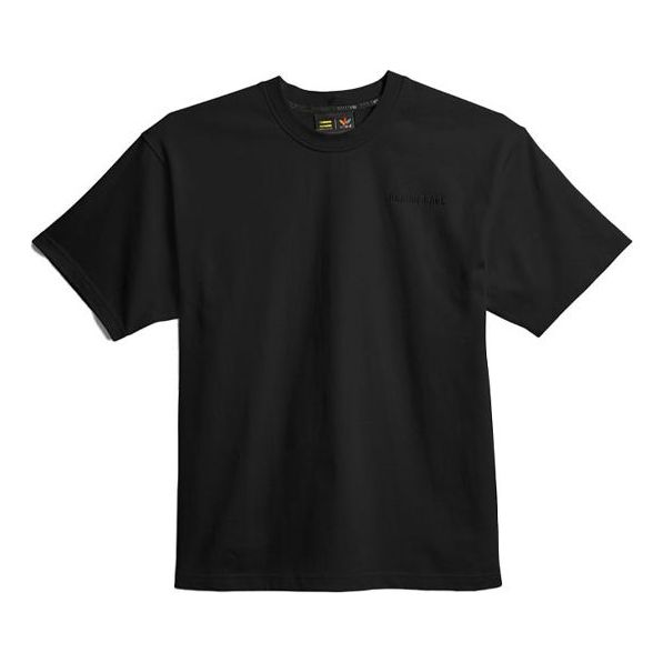 adidas x Pharrell Basics Short-sleeved Embroidered T-Shirt 'Black' GM1958