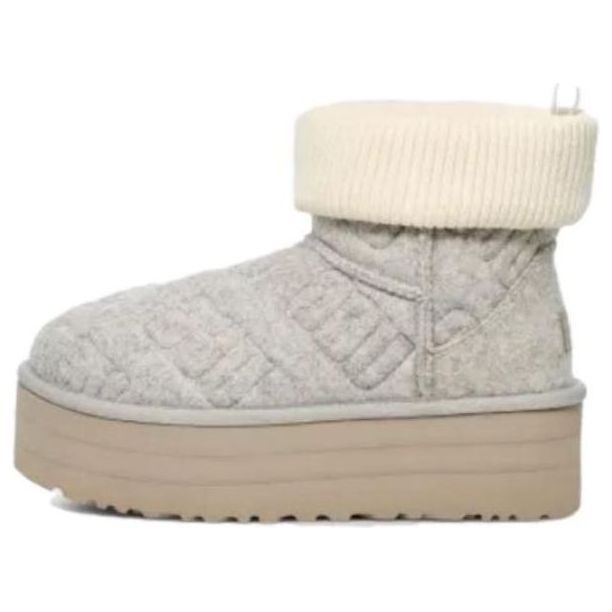 (WMNS) UGG Classic Mini Platform Felted 'Grey' 1144047-GREY