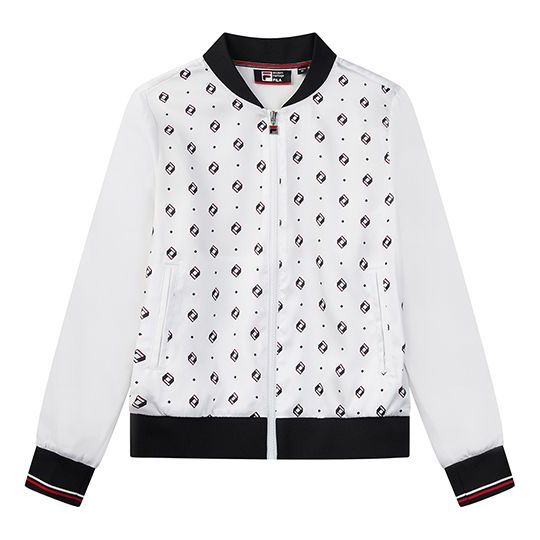 (WMNS) FILA Full Print Sports Jacket Cozy Woven Jacket Blue F11W031707F-NV