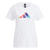 (WMNS) adidas UST 3 Bar T-Shirt 'White Purple' HE9979