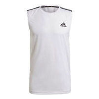adidas M 3s Tk Logo Sports Training Breathable Vest White GM2158