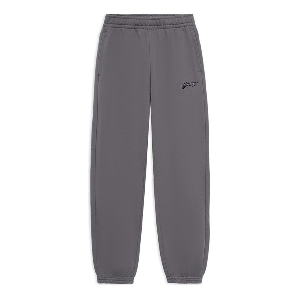 Li-Ning Embroidered Logo Joggers Sweatpants 'Smoke Grey' AKLSE81-3