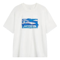 Li-Ning Wave Graphic T-shirt 'White' AHSU295-1