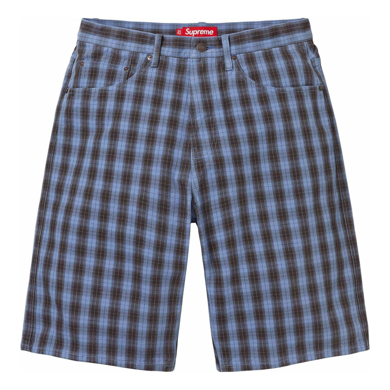 Supreme Plaid Baggy Shorts 'Orange' SUP-SS24-284