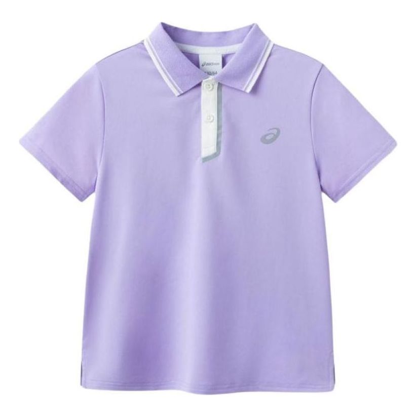 (GS) ASICS Polo T-shirt 'Purple' 332241173031-508