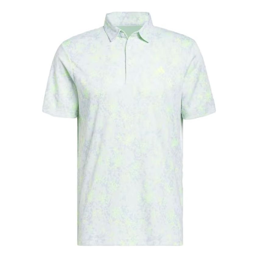 adidas Burst Jacquard Polo Shirt 'White Green' HZ0427
