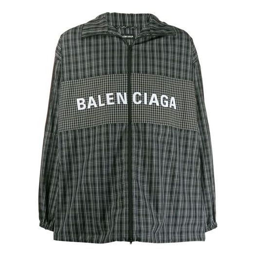 Balenciaga Checkered Nylon Track Suit Jacket 'Black' 571439TEM181070