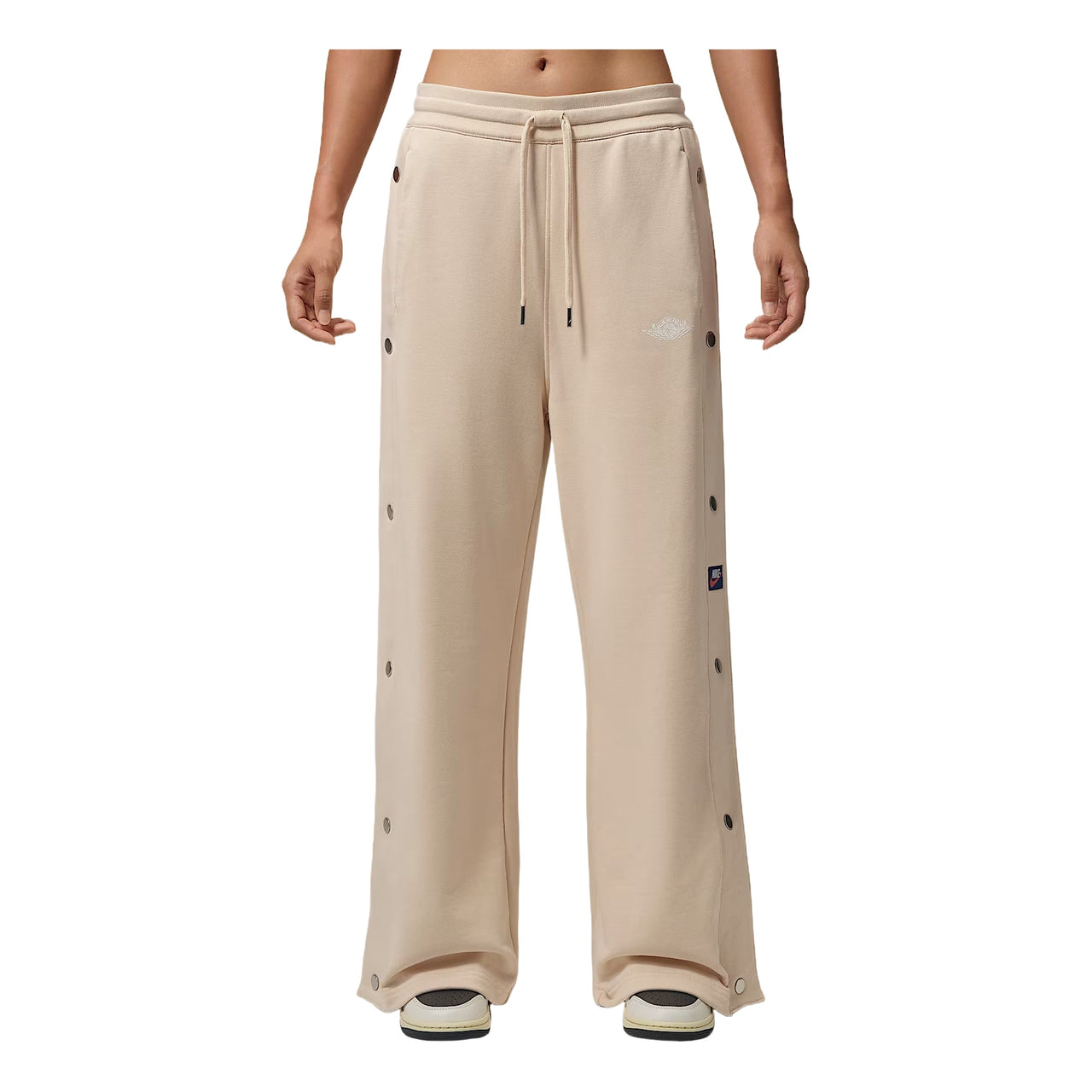 (WMNS) Jordan Flight Fleece French Terry Snap Pants 'Pearl White Sail' IM6984-272
