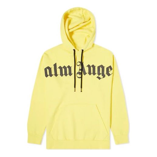 Men's PALM ANGELS Mens Yellow Gothic Logo PMBB036R206360016010