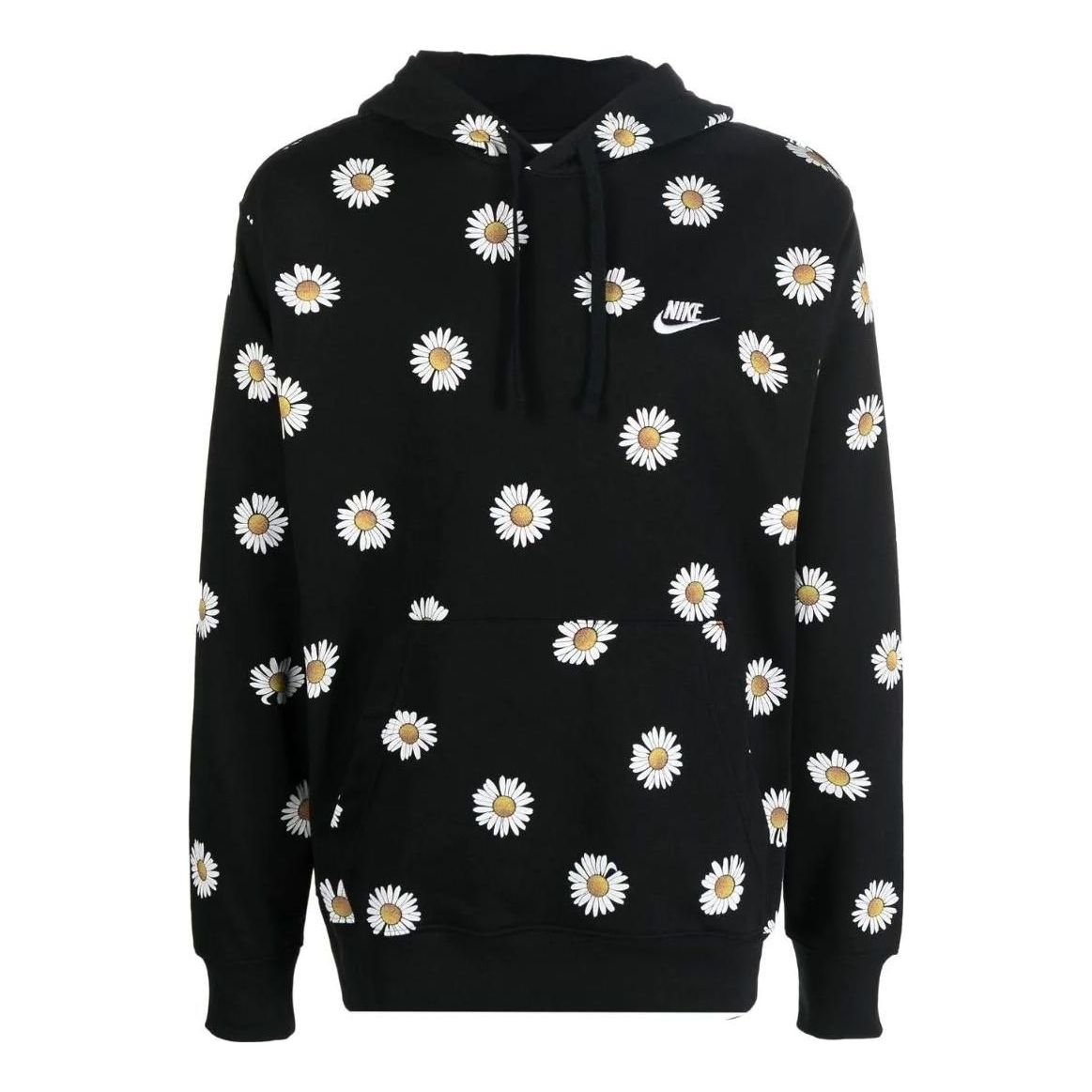Nike Daisy Pullover Hooded Long Sleeves Hoodie Men's Black DM6907-010
