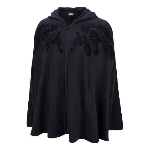 (WMNS) PUMA Swan Zipper Printing Cloak Black 573762-01