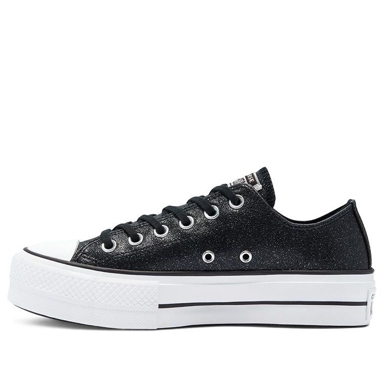 (WMNS) Converse Chuck Taylor All Star Platform Low 'Black Glitter' 569377C