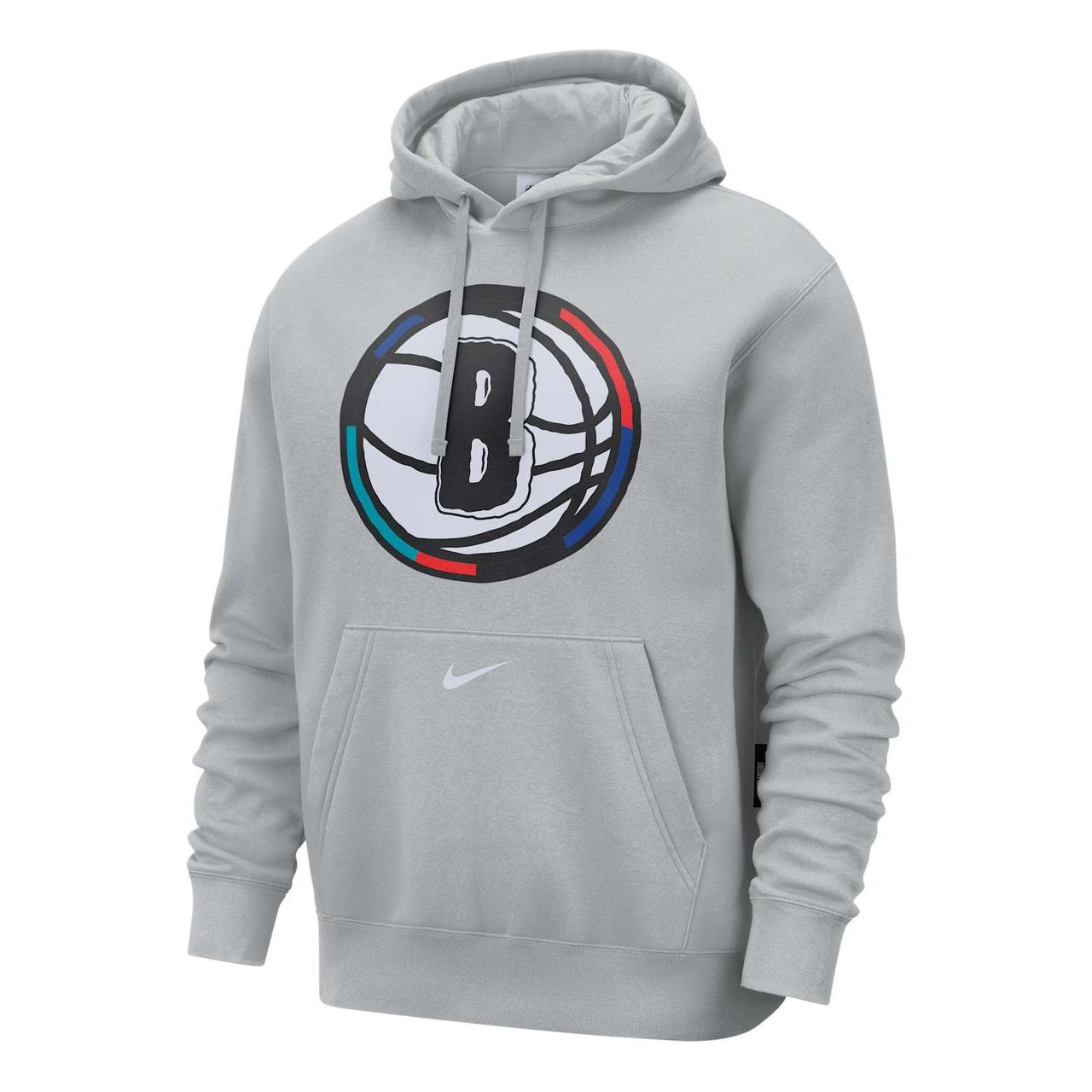 Nike NBA Brooklyn Nets Club City Edition Fleece Pullover Hoodie 'Grey' FZ0588-007