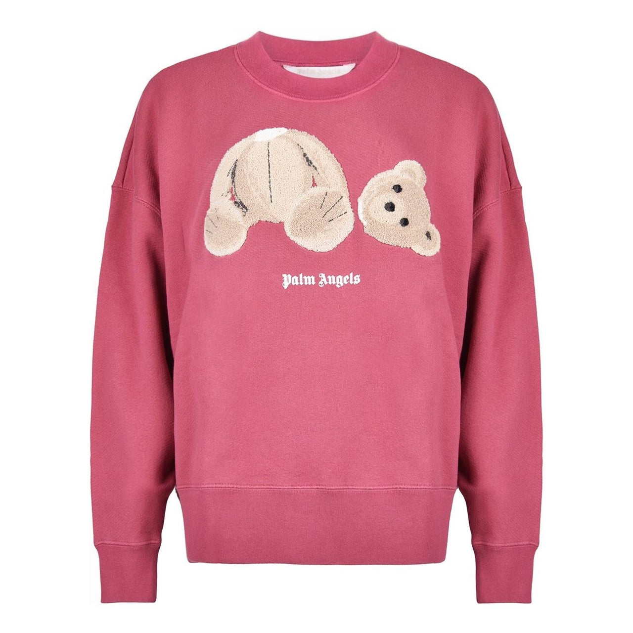 (WMNS) سويت شيرت دب تيدي من Palm Angels "Punch Pink" PWBA017F21FLE0032860
