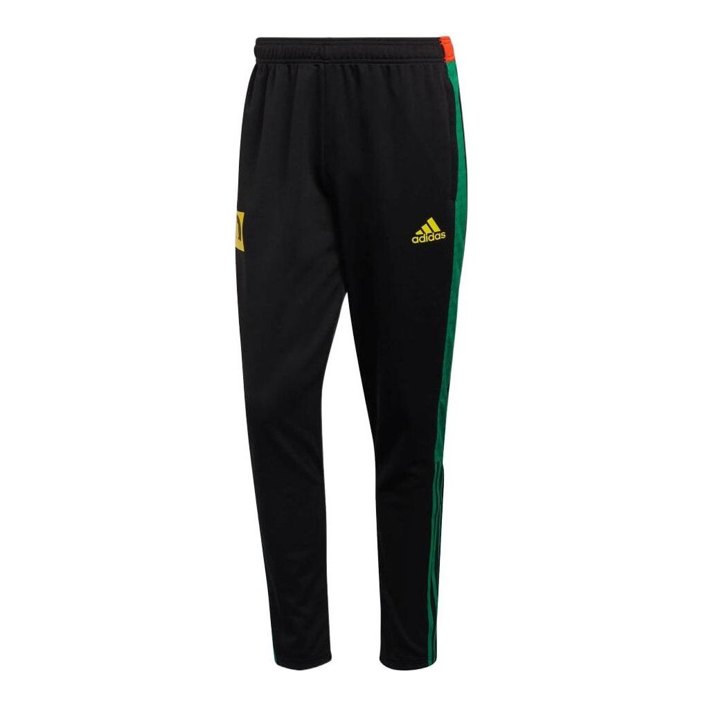 Men's adidas Stripe Casual Sports Breathable Long Pants/Trousers Japanese Version Black HC9797