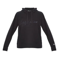 Men's Y-3 Drawstring Hooded Long Sleeves Casual Black FP8691