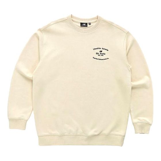 New Balance x Ofr.Paris Crossover Alphabet Pullover Round Neck Korean Version Cream Yellow NBNCB3L023-64