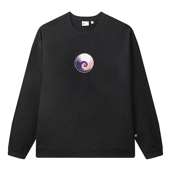 FILA Minimalistic Casual Knit Tops Couple Style Black F71U048205F-BK