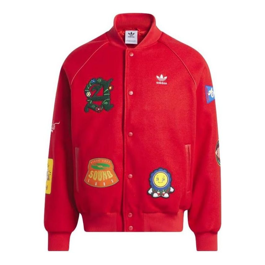 adidas Originals Collegiate Badge SST Letterman Jackets 'Red Yellow' IT6357