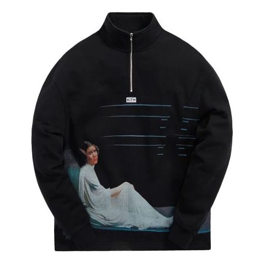 KITH x STAR WARS Leia Quarter Zip 'Black' KHM030184-001