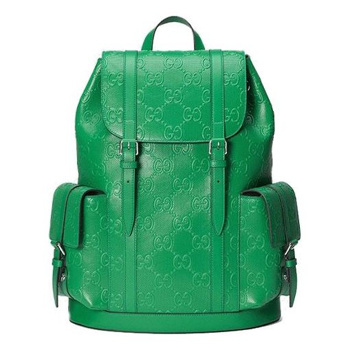 Gucci GG Printing Embossing Backpack Green 625770-1W3BN-3776