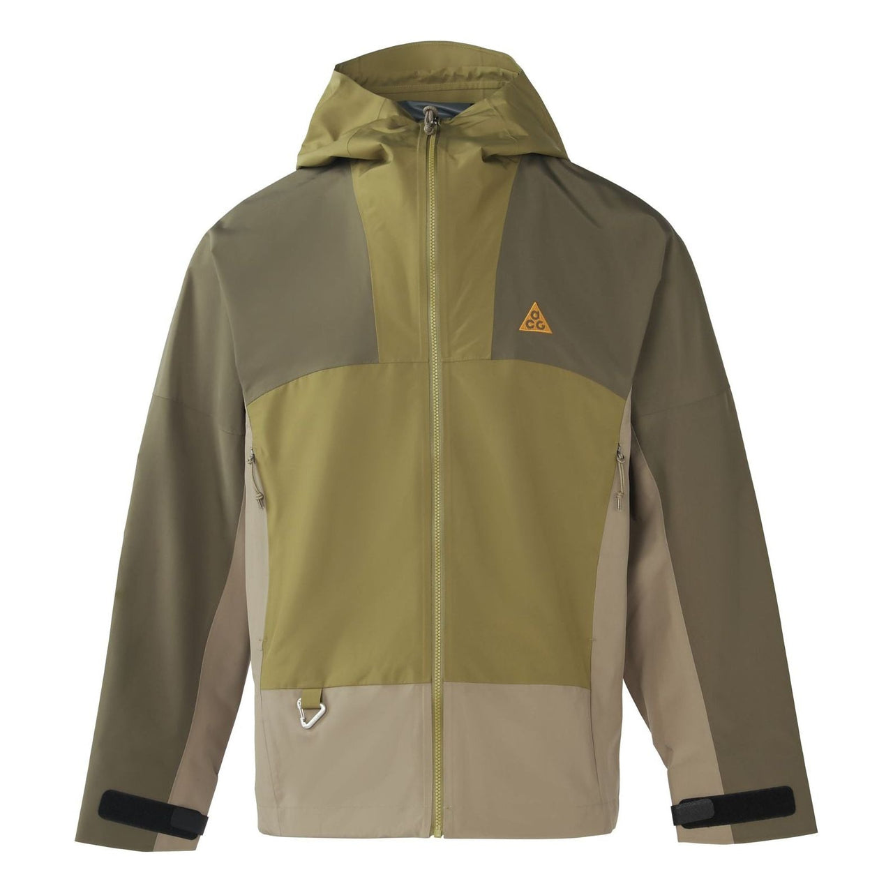 جاكيت Nike ACG Splicing رجالي بأكمام طويلة وغطاء رأس، لون أخضر زيتوني خريفي DR5265-378