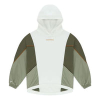 Converse Character Irregular Contrasting Colors Knit Loose Hoodie Retro White 10021057-A02