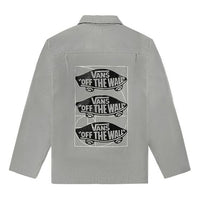 Men's Vans Series Skateboard Logo Printing Sports Jacket Gray VN0A5F5SSLV1