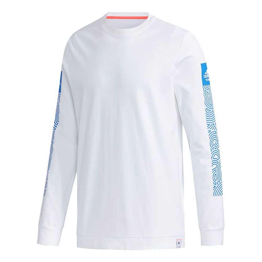 adidas x Takahashi Riko Crossover Ls Tee M Hiroko Geometry Printing Loose Sports Long Sleeves White GD4977