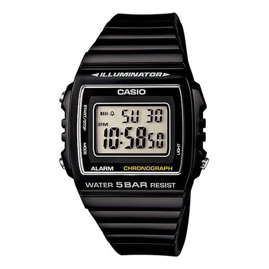 CASIO G Shock Quartz Sports Waterproof Unisex Mens Black Digital W-215H-1A