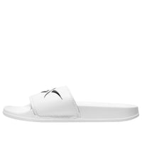 Reebok Classic Slide Soft Sole Cozy Flat Heel Sports Slippers White Black CN0213