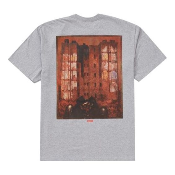 Supreme FW19 Week 12 x Martin Wong Big Heat Heather Grey Tee SUP-FW19-10670