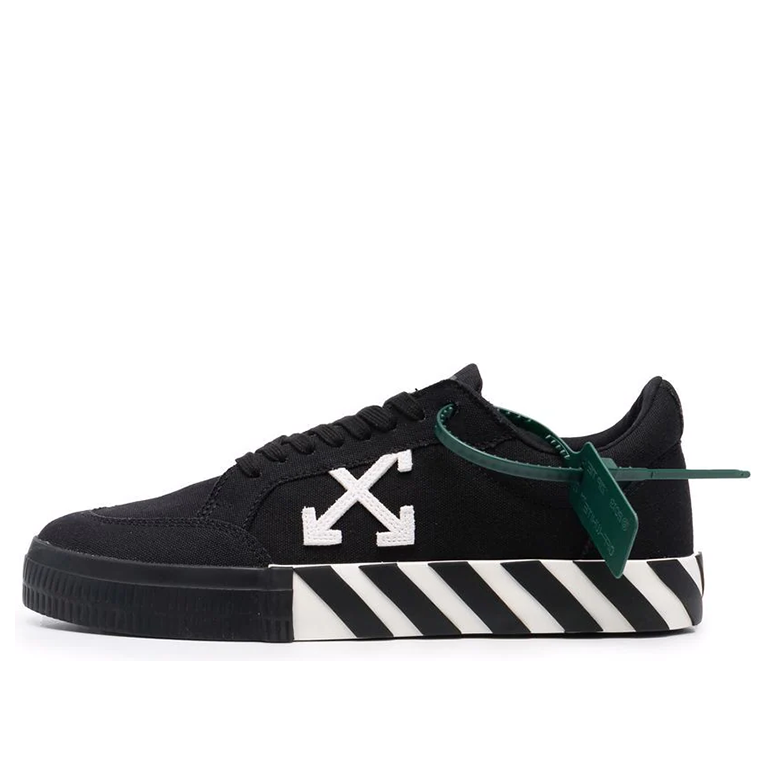 Off-White Vulcanized Low Canvas 'Black White' OMIA085C99FAB0011001