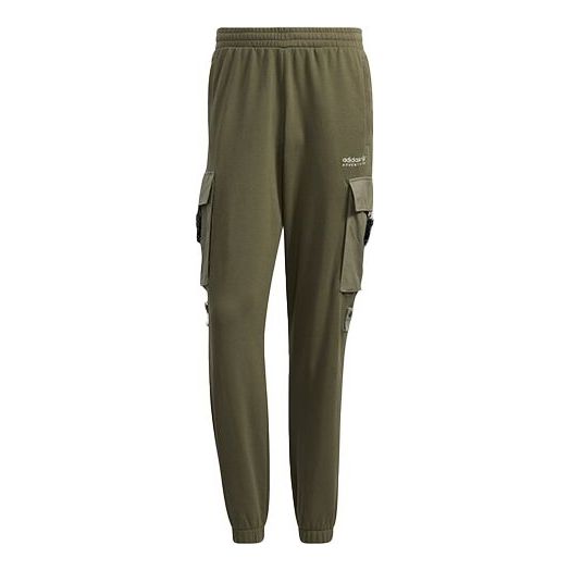 بنطال رياضي رجالي adidas originals Adv مزود بجيوب كبيرة وحقيبة واحدة، لون أخضر HC0369