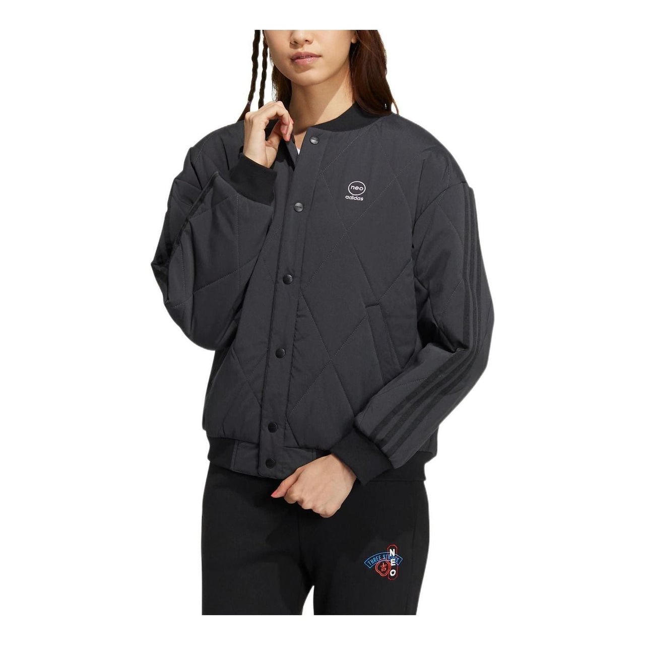 (WMNS) adidas Neo Basketball Jackets 'Black' HN2436