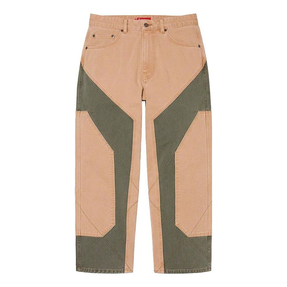 Supreme 2-Tone Paneled Jeans 'Tan Green' SUP-FW22-006