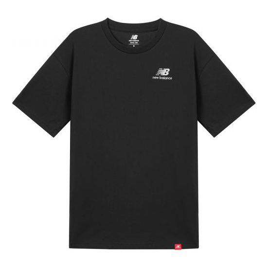 New Balance Unisex Embroidery Logo Round-Neck Black MT11592-BK