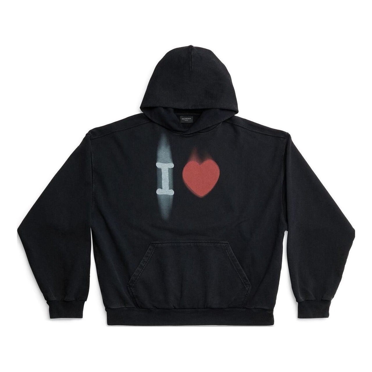 Balenciaga SS23 I love Balenciaga Hoodie 'Black' 742603TOVH59034