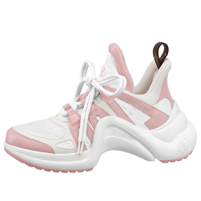 (WMNS) حذاء رياضي LOUIS VUITTON LV Archlight باللون الأبيض والوردي 1ABP72