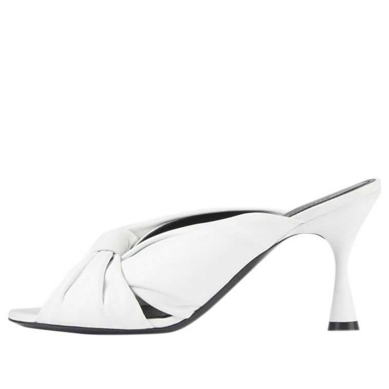 (WMNS) Balenciaga Drapy Mules White 617574WA2M09002