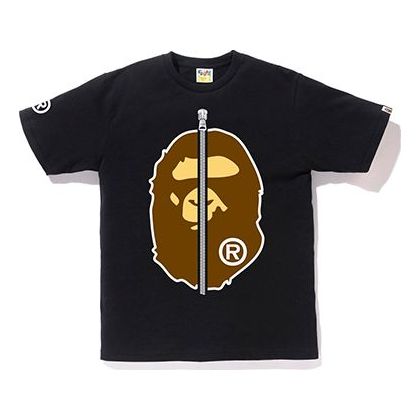 A Bathing Ape Head Round Neck Short Sleeve Tee 'Black' BAPE-SS18-117
